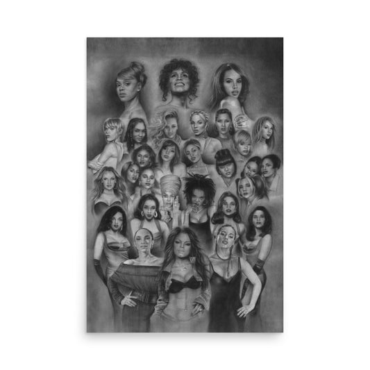 "LADIES OF 90's R&B" Poster